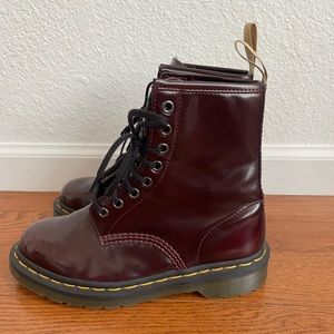 Cherry Red Vegan 1460 Doc Martens